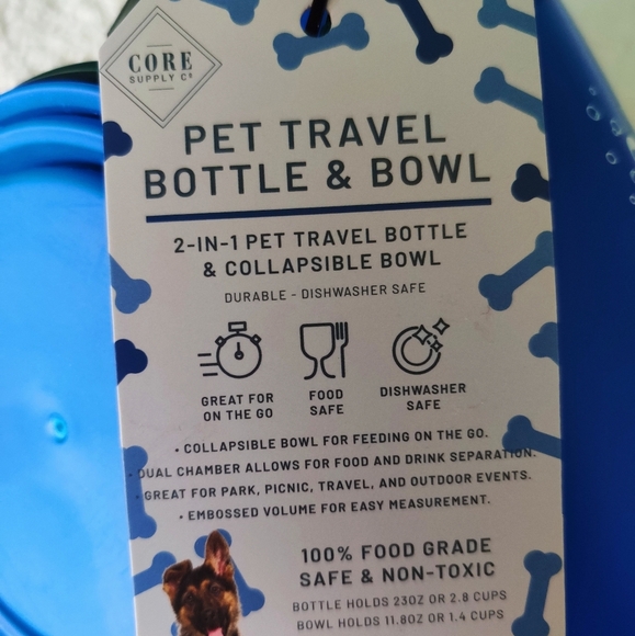 NWT - 2 IN 1 PET TRAVEL BOTTLE & BOWL - Picture 7 of 10